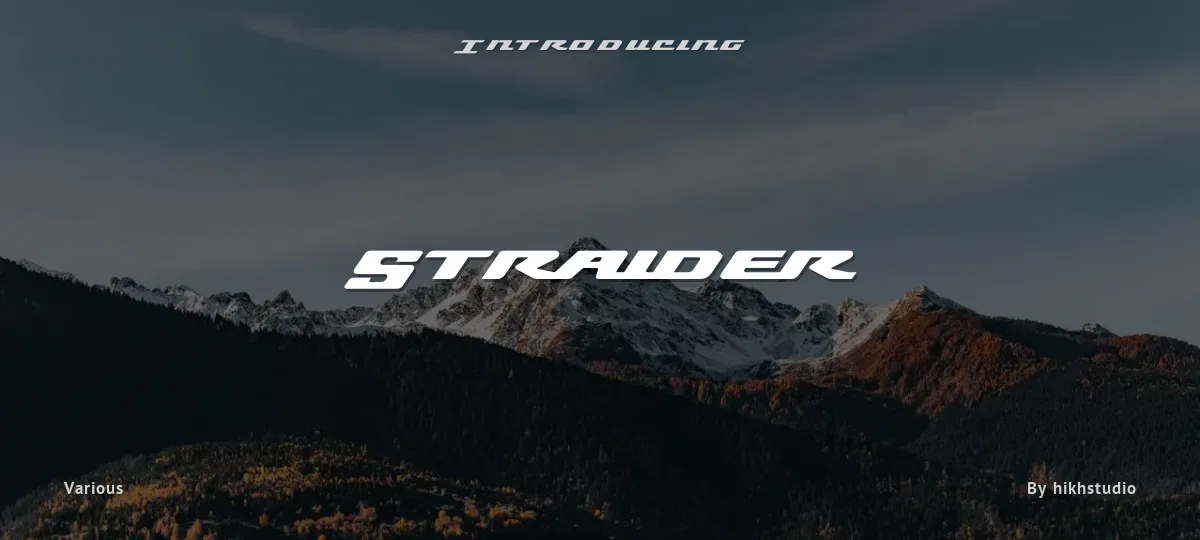 Straider font preview