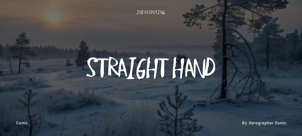 Straight Hand font preview