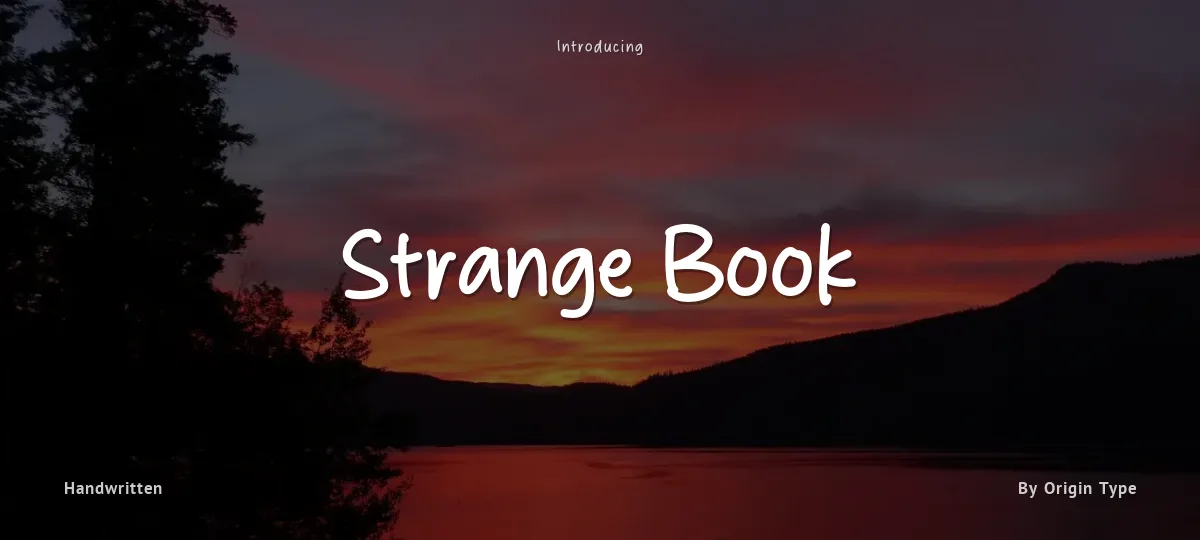 Strange Book font preview