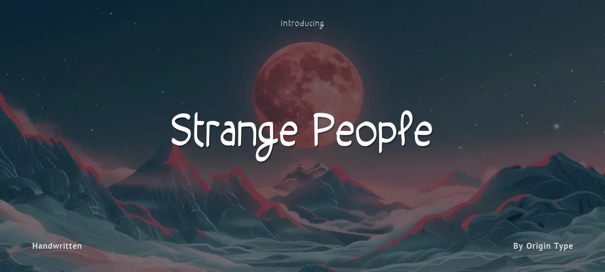 Strange People font preview