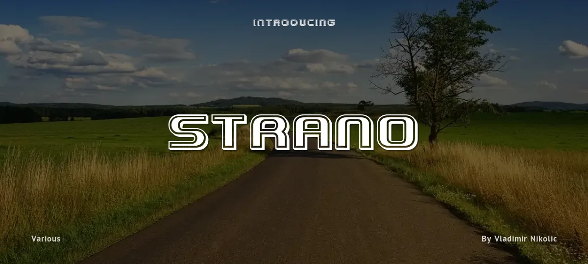 Strano font preview