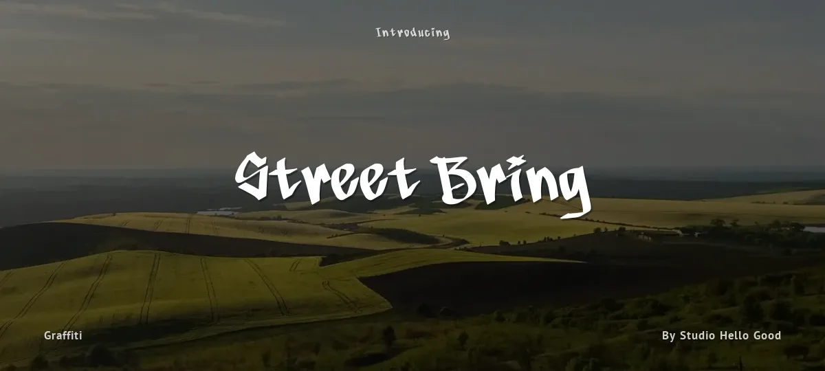Street Bring font preview