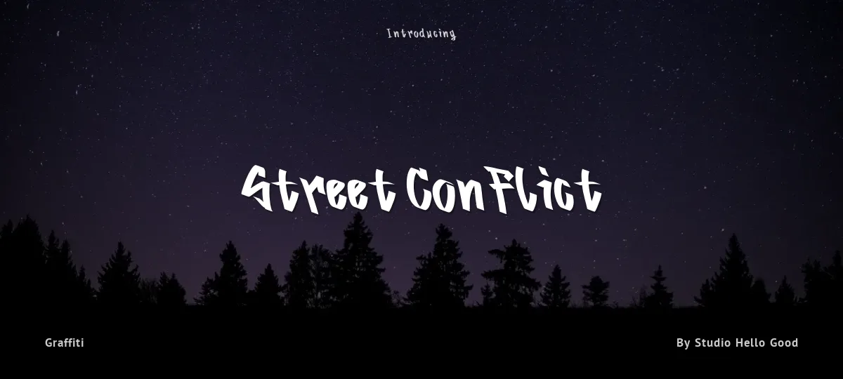 Street Conflict font preview