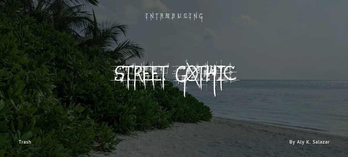 Street Gothic font preview