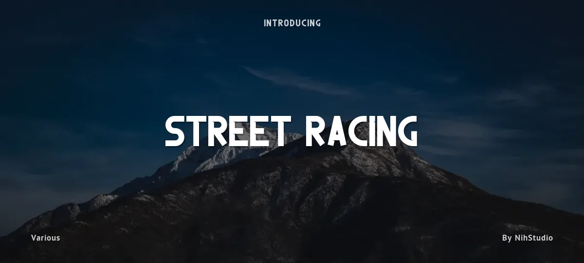 Street Racing font preview