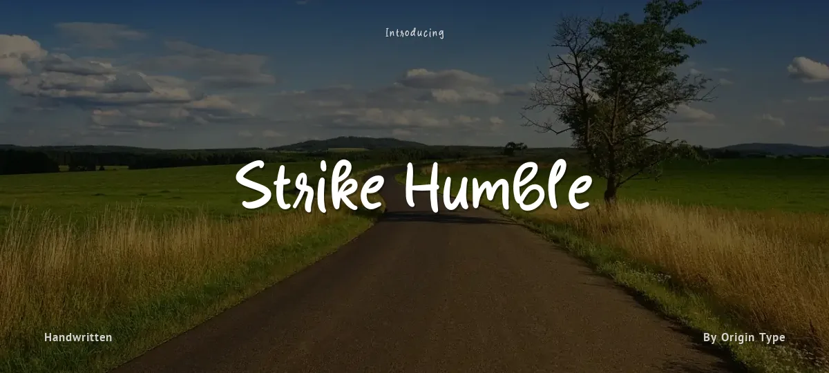 Strike Humble font preview
