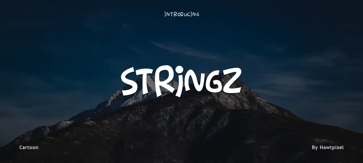 Stringz font preview