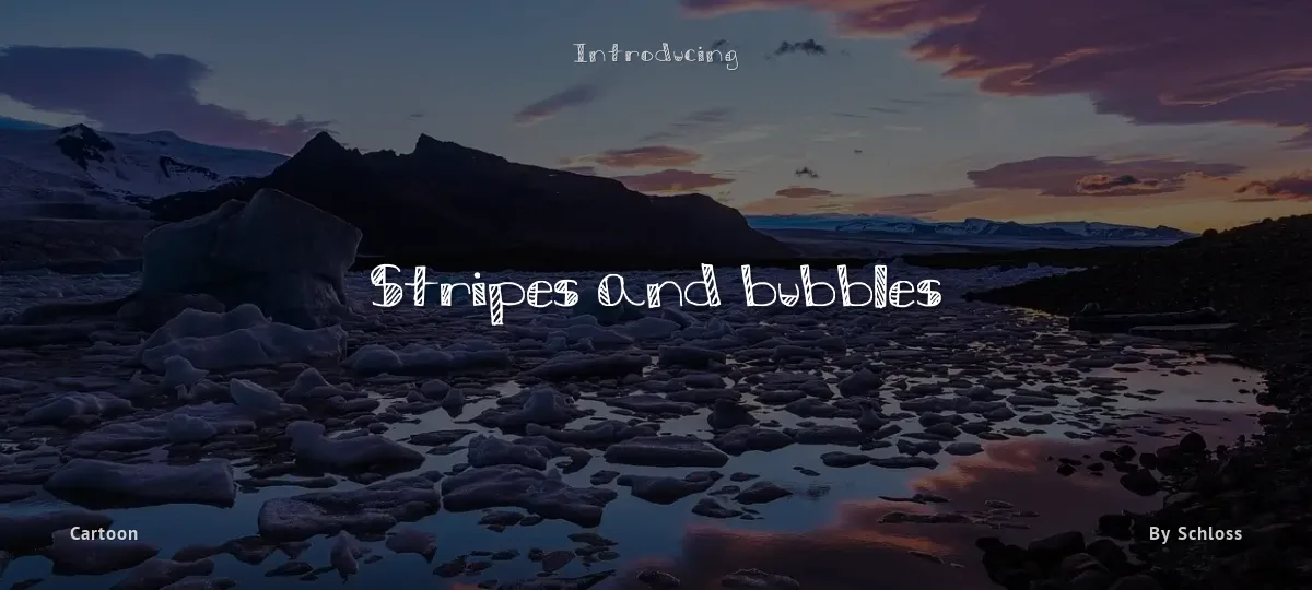 Stripes and bubbles font preview