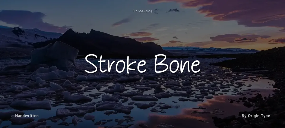 Stroke Bone font preview