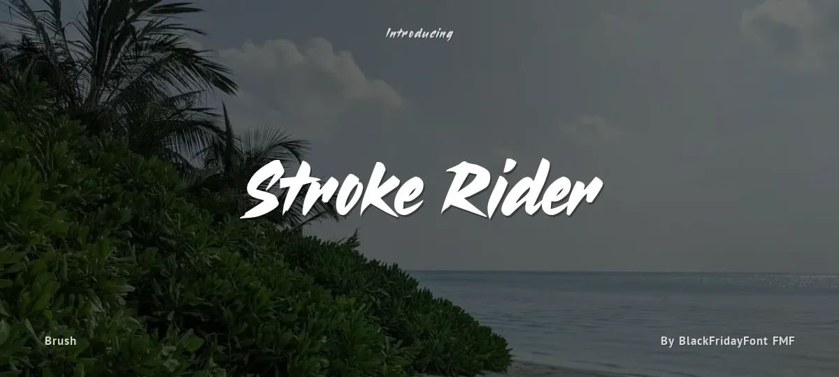 Stroke Rider font preview