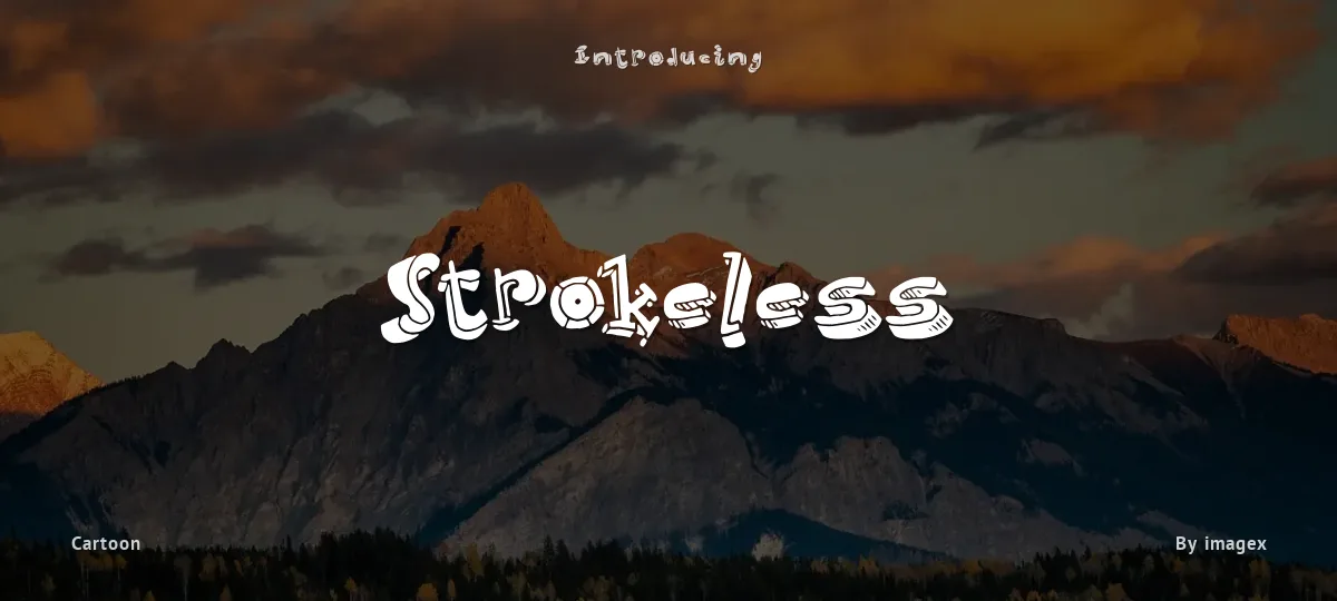 Strokeless font preview