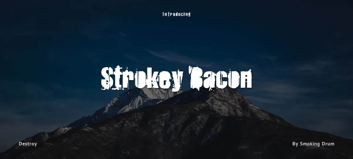 Strokey Bacon font preview
