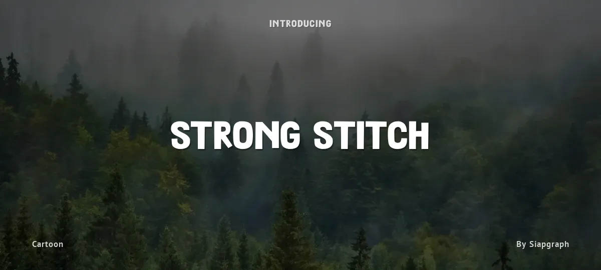 Strong Stitch font preview