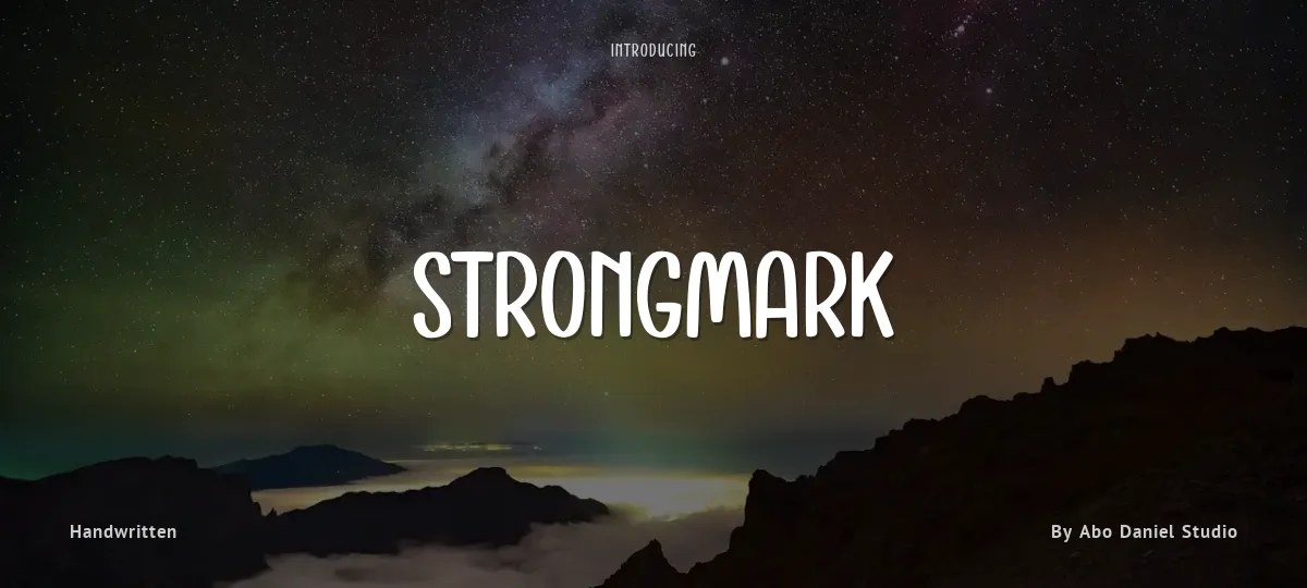 Strongmark font preview