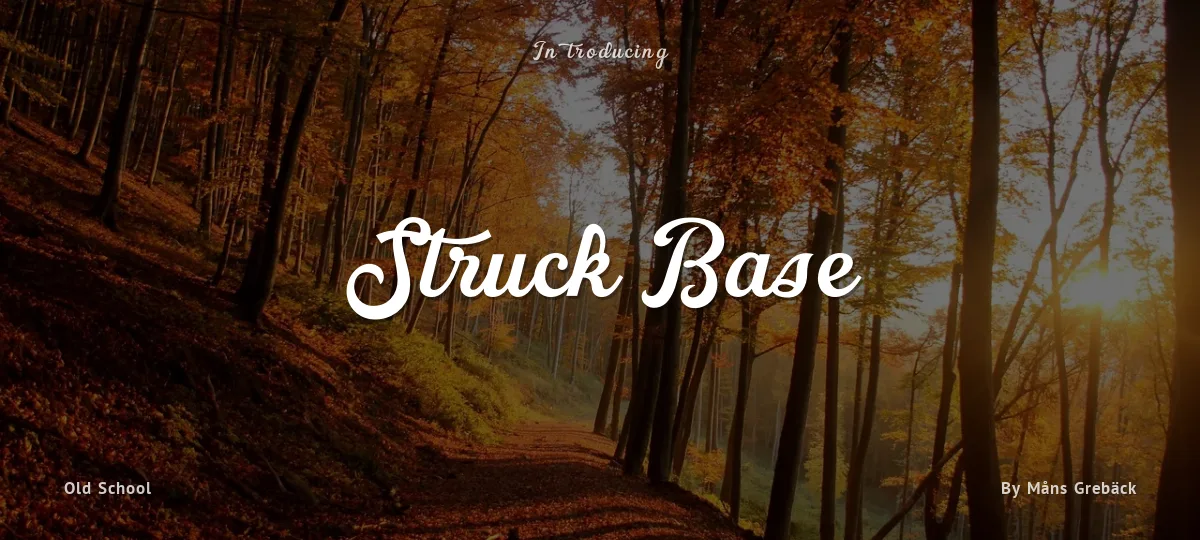 Struck Base font preview
