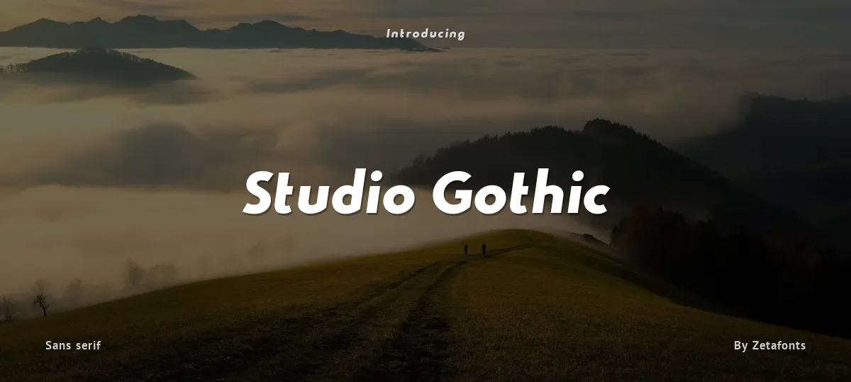 Studio Gothic font preview