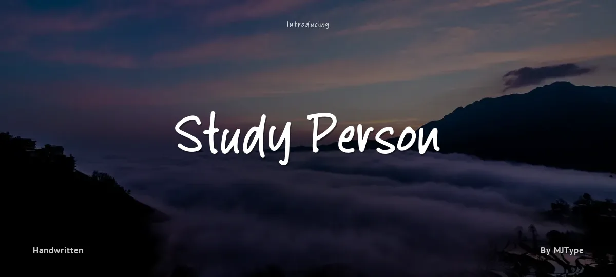 Study Person font preview
