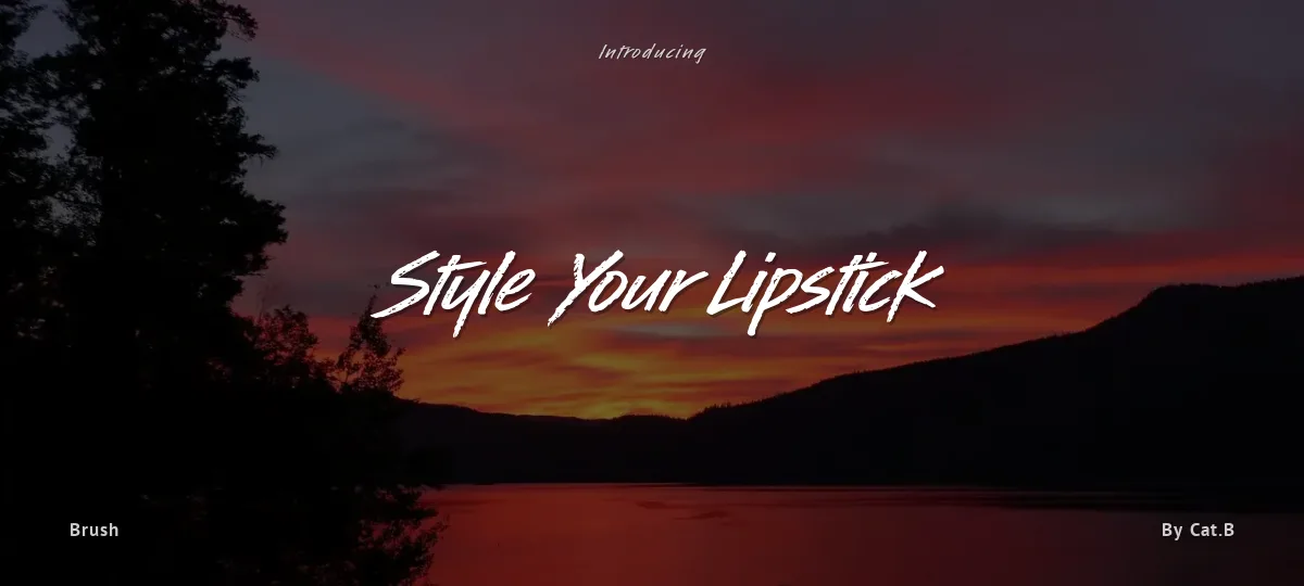 Style Your Lipstick font preview