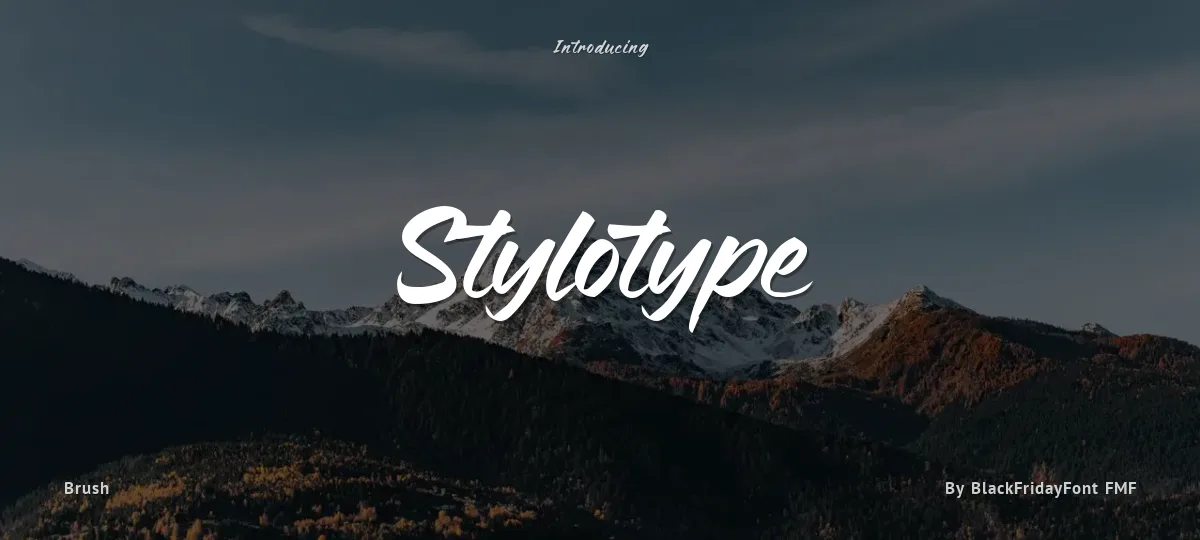 Stylotype font preview