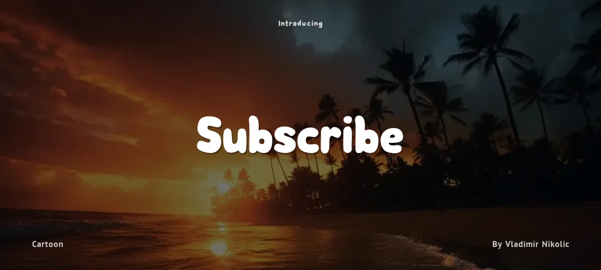 Subscribe font preview