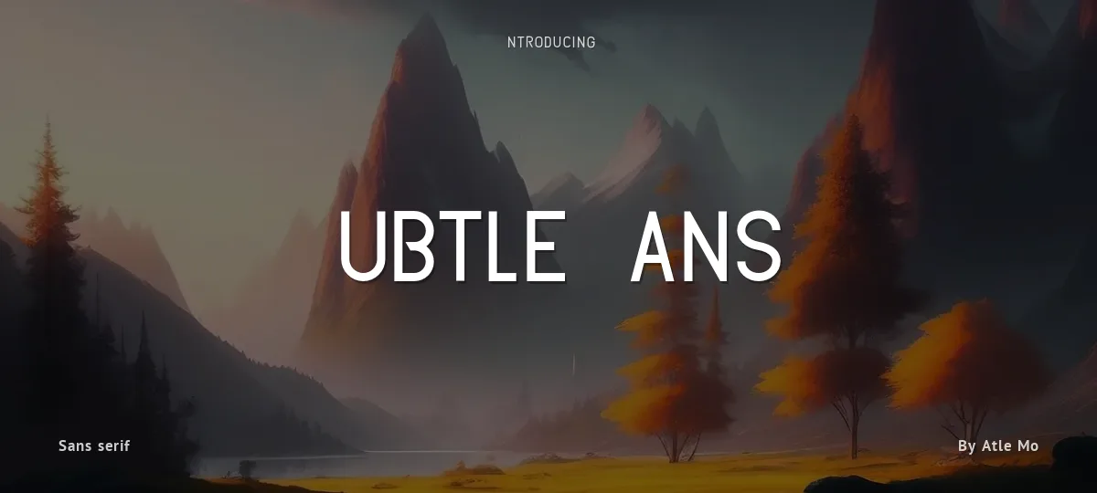 Subtle Sans font preview