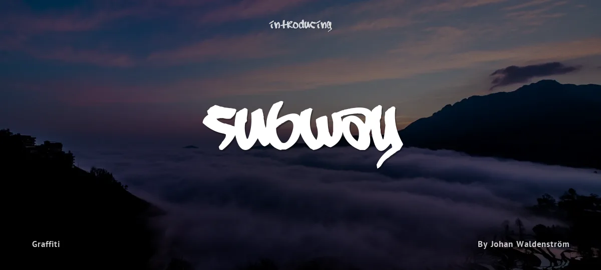 Subway font preview