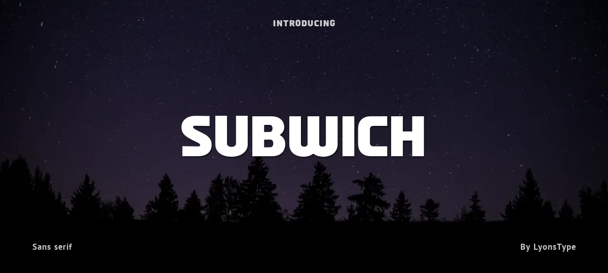 Subwich font preview