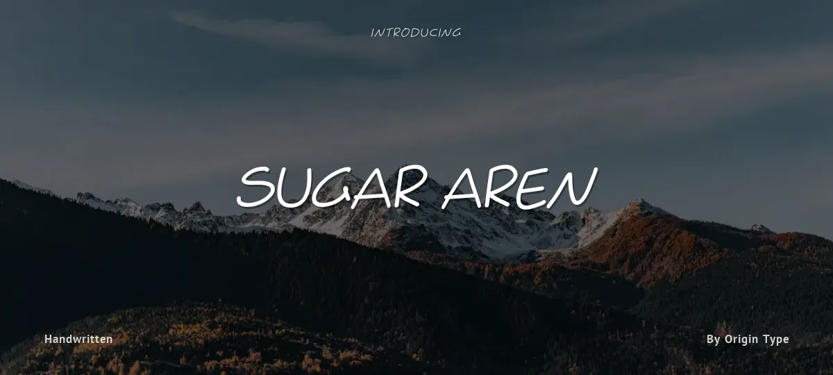 Sugar Aren font preview