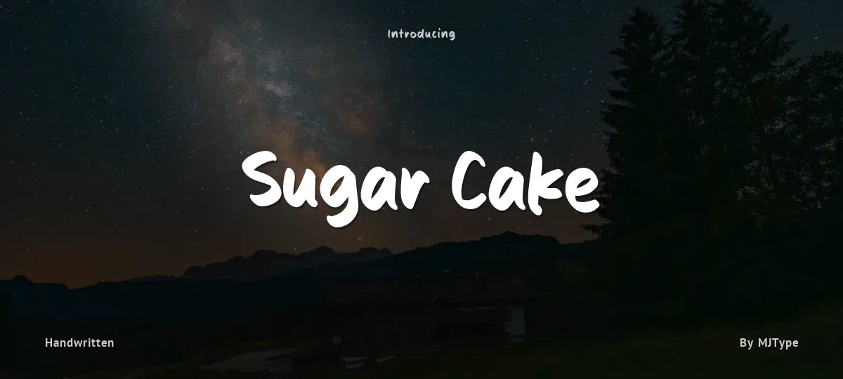 Sugar Cake font preview