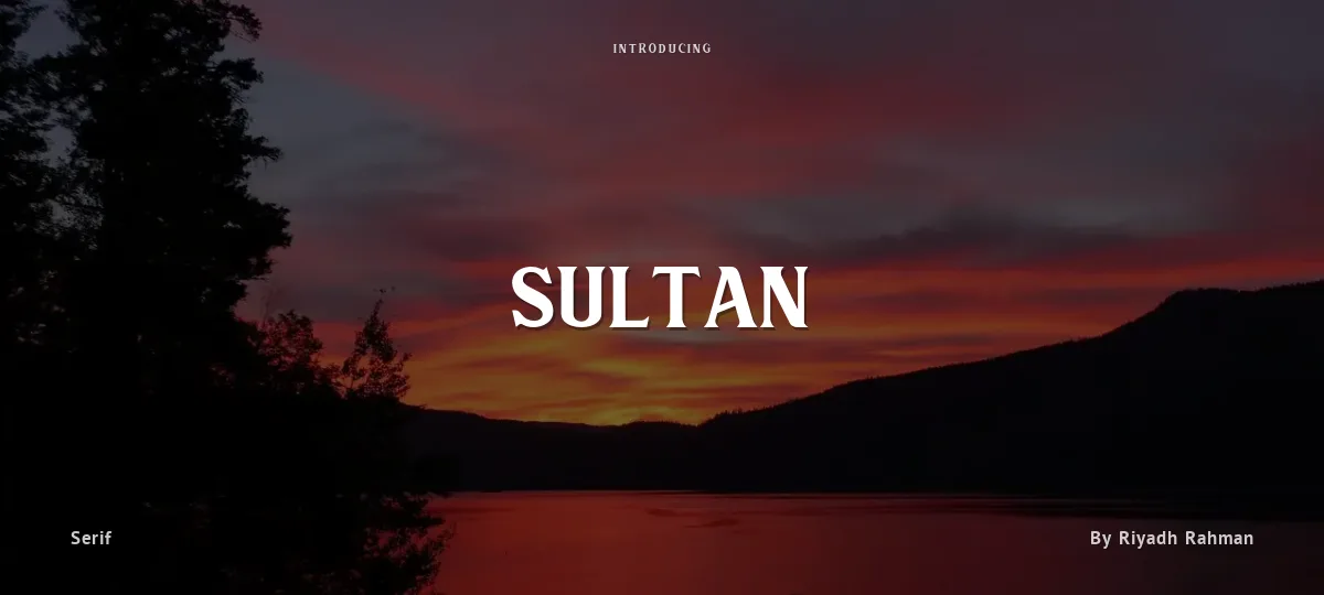 Sultan font preview