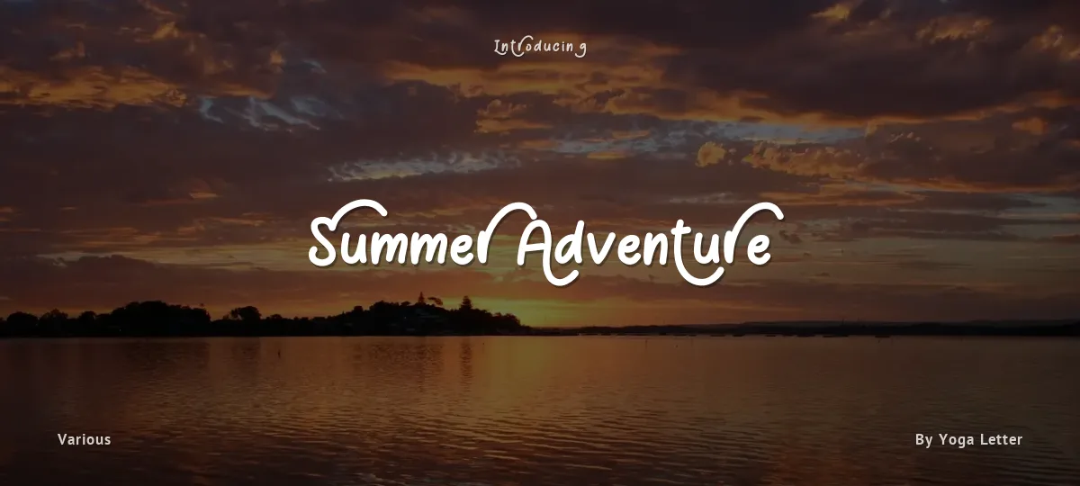 Summer Adventure font preview