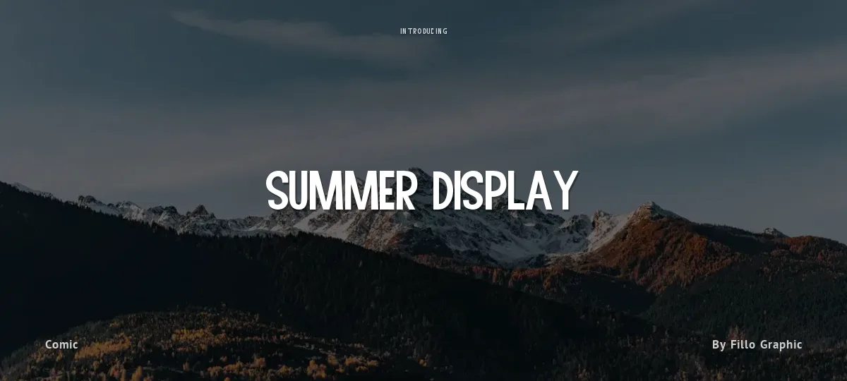 Summer Display font preview