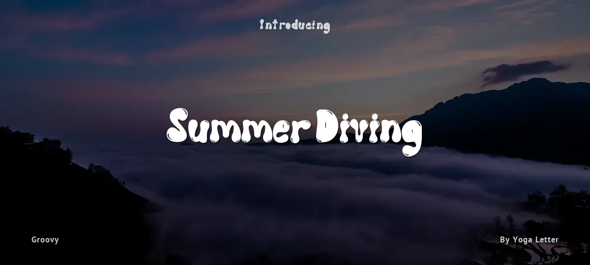 Summer Diving font preview