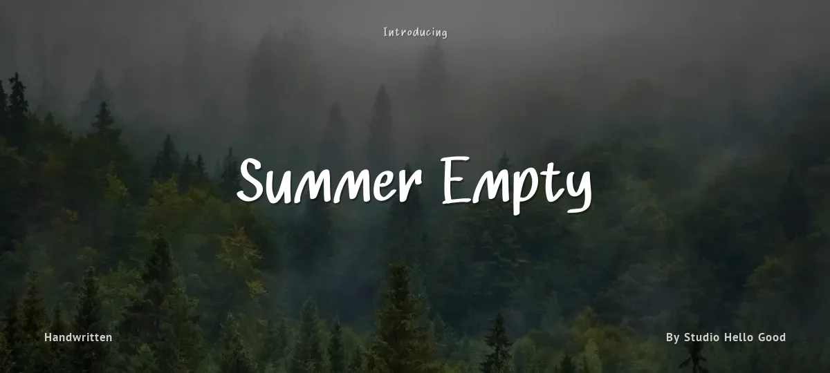 Summer Empty font preview