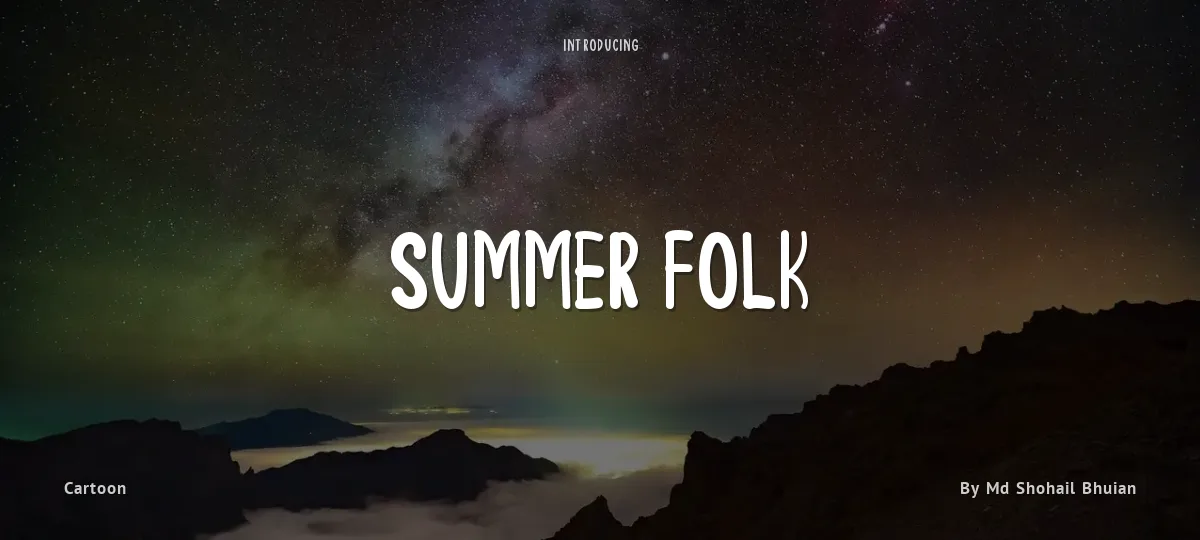 Summer Folk font preview