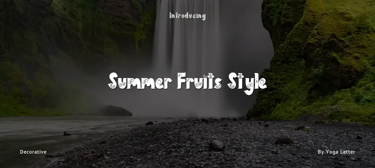 Summer Fruits Style font preview