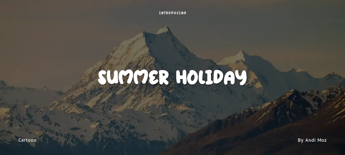 Summer Holiday font preview