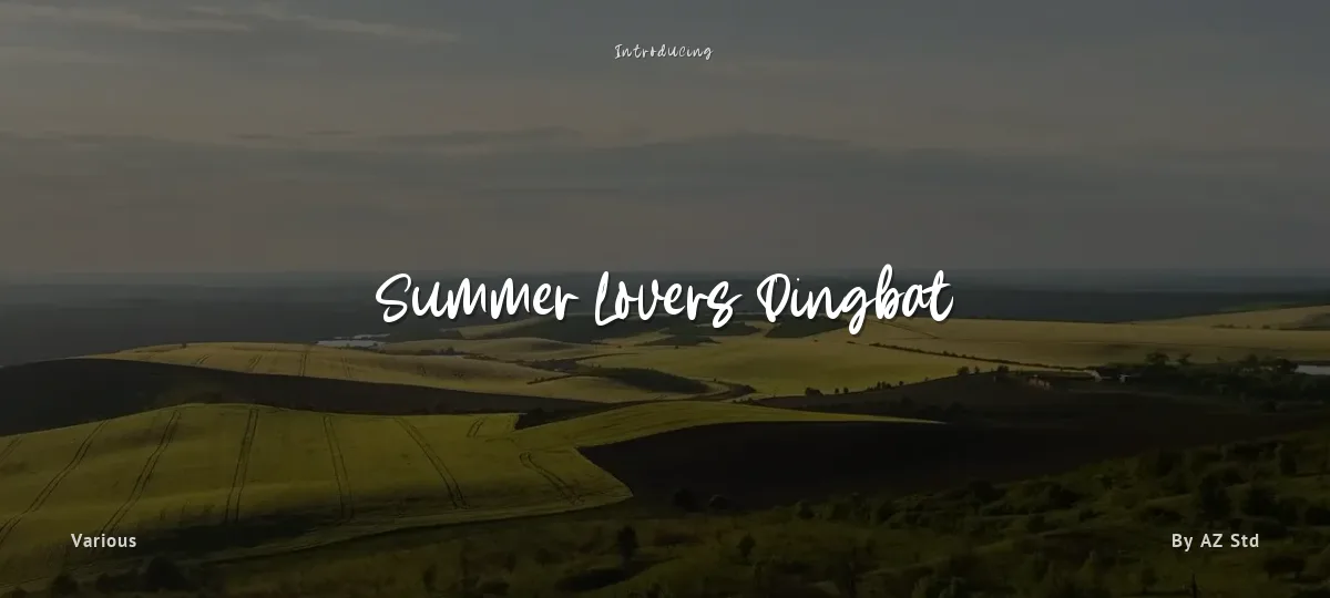 Summer Lovers Dingbat font preview