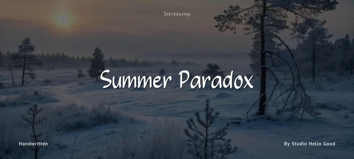 Summer Paradox font preview