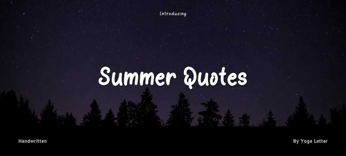 Summer Quotes font preview
