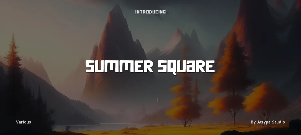 Summer Square font preview