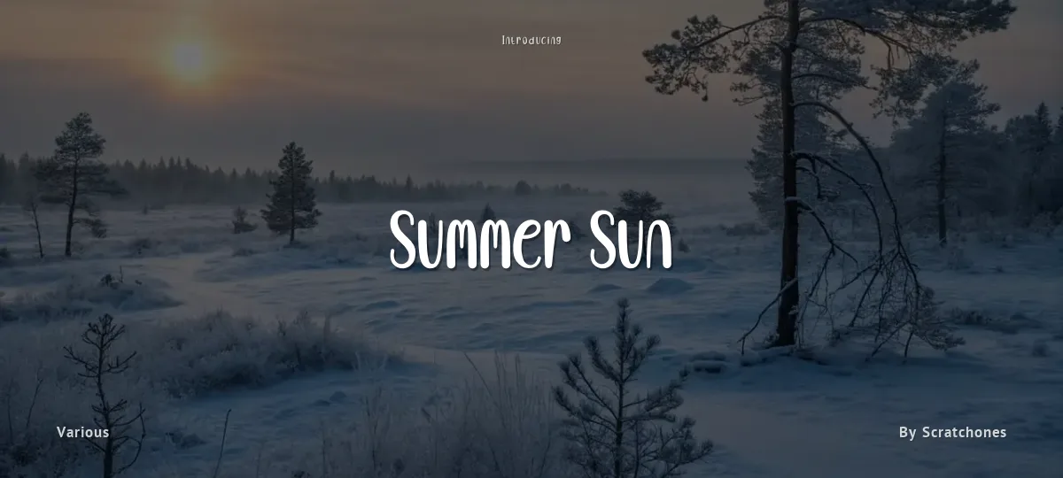 Summer Sun font preview
