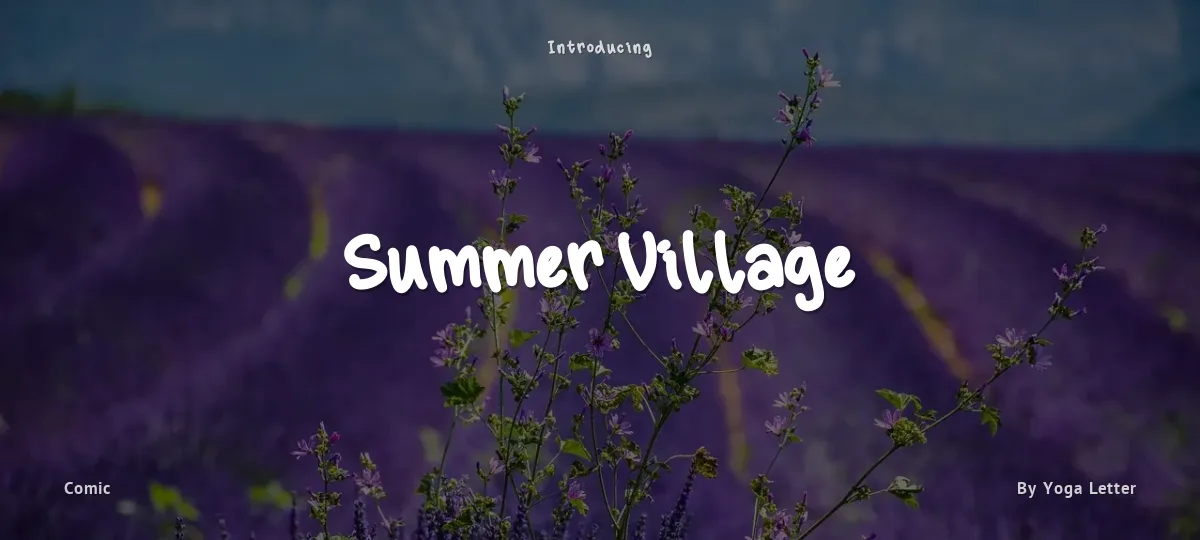 Summer Village font preview