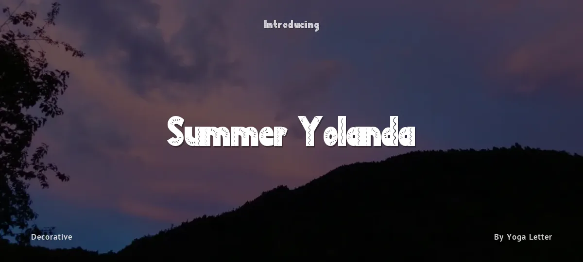 Summer Yolanda font preview
