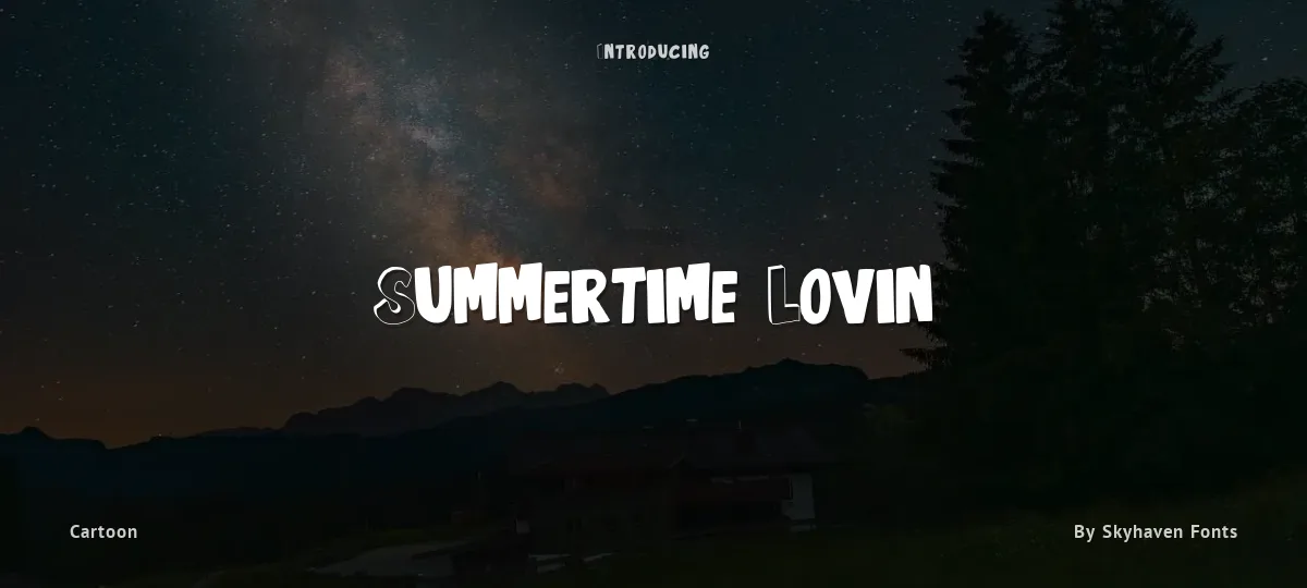 Summertime Lovin font preview