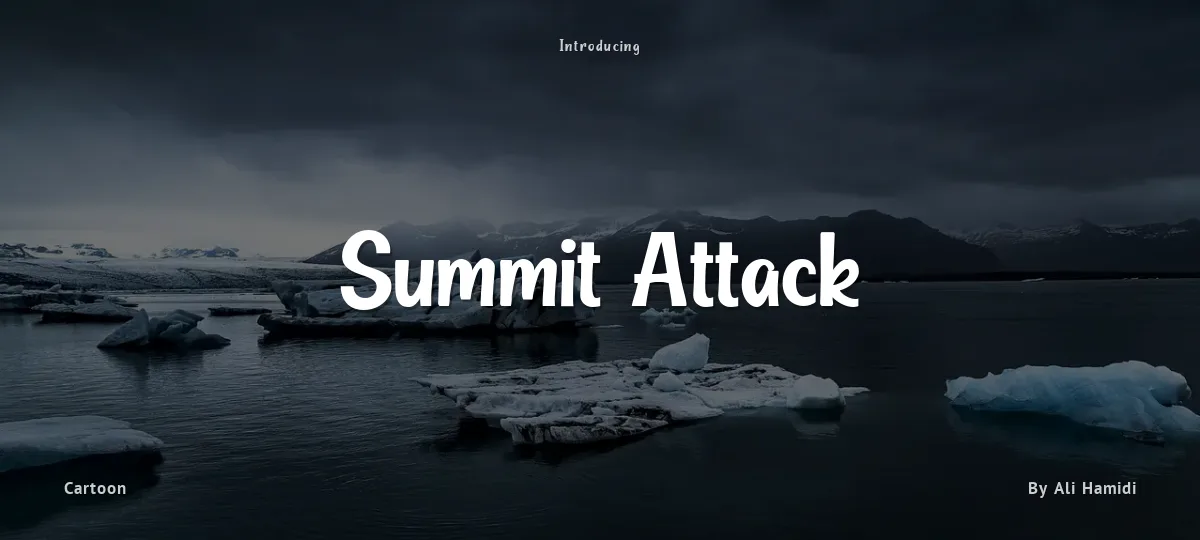Summit Attack font preview