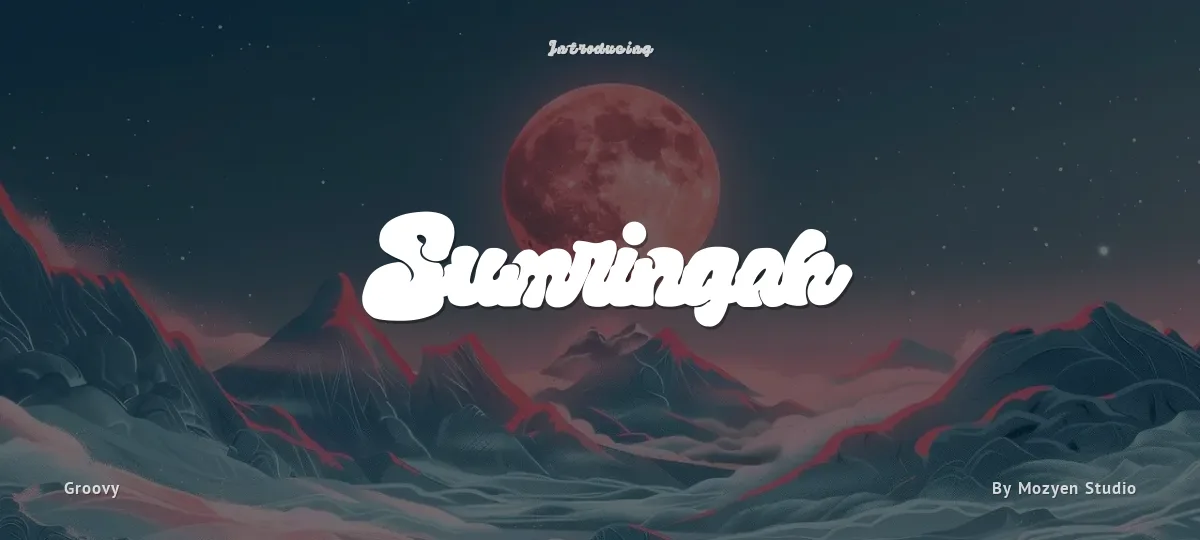 Sumringah font preview