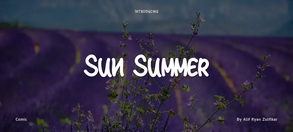 Sun Summer font preview