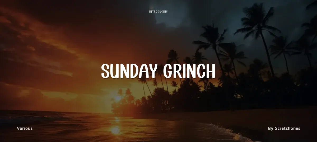 Sunday Grinch font preview