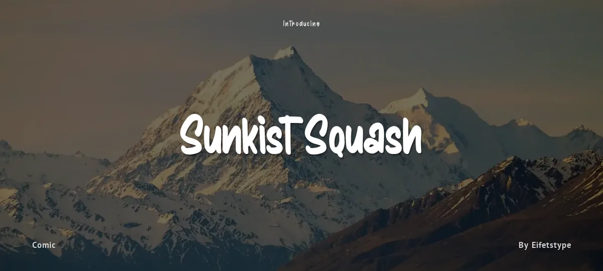 Sunkist Squash font preview